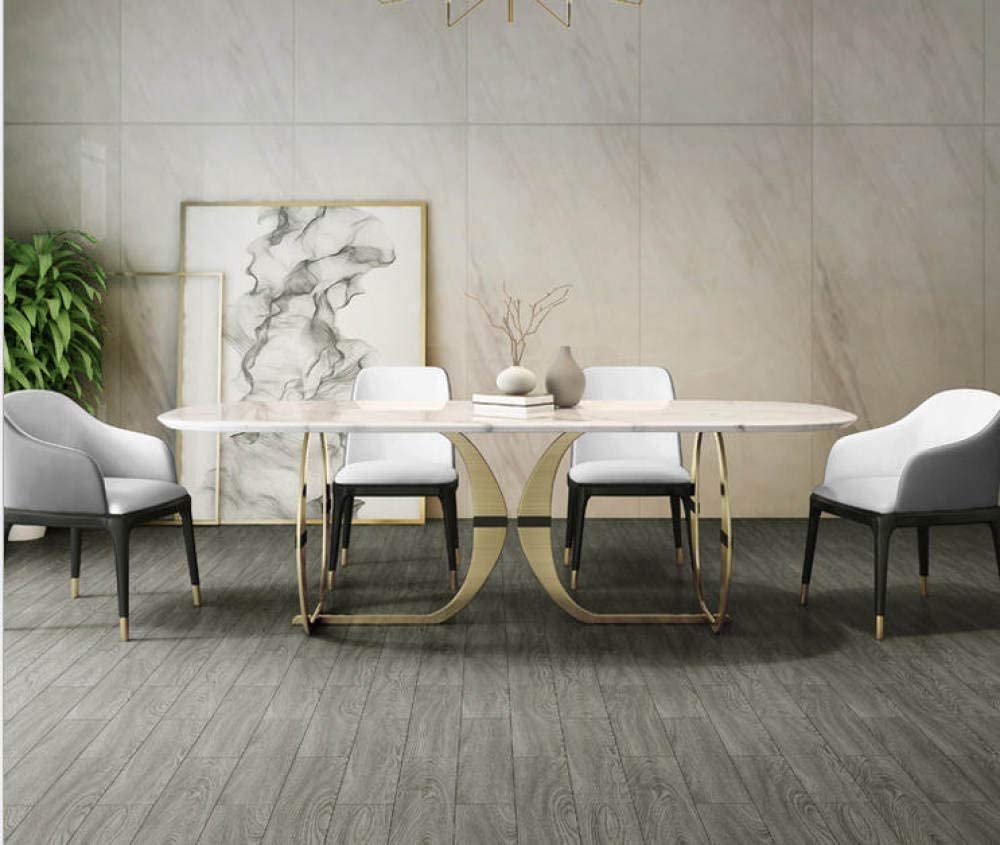 LGFSG : table salle &agrave; manger moderne en marbre avec 6 chaises confortables